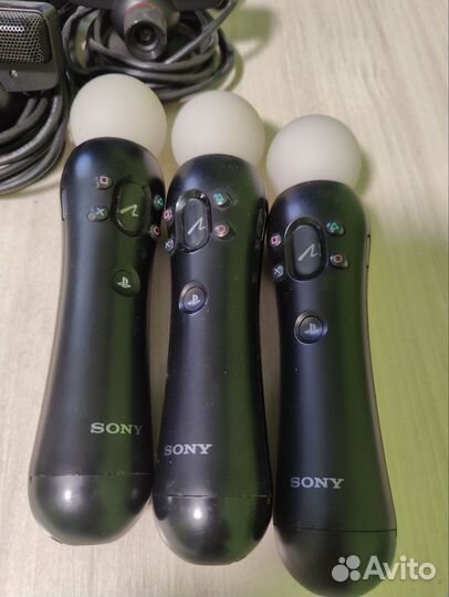 Набор 3шт PS Move + 4шт камеры+кабель