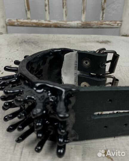 Кожаный браслет Black Resin Warrior Bracelet II