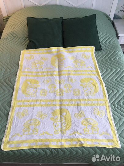 Одеяло байковое+простынь в детскую кровать