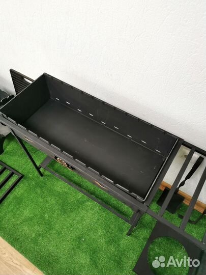 Мангал разборный 3 мм усиленный бортами от 10 лет