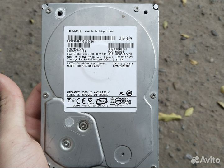 Жесткий диск hitachi 1 tb