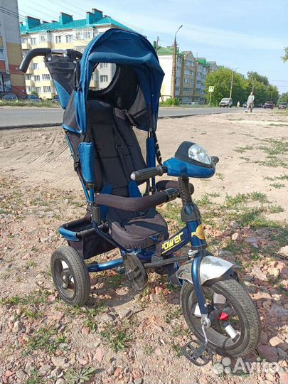 Детский велосипед трехколесный с ручкой