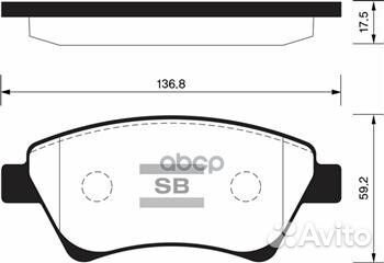 Колодки тормозные дисковые SP1413 Sangsin brake