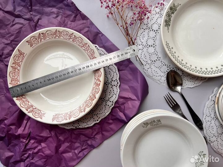 Тарелки СССР суповые десертные