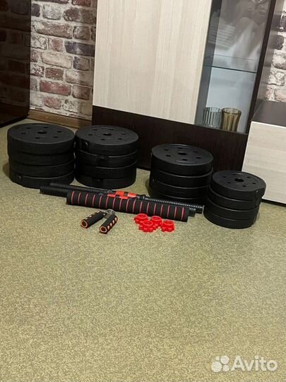Гантели по 20 кг+штанга 40 кг