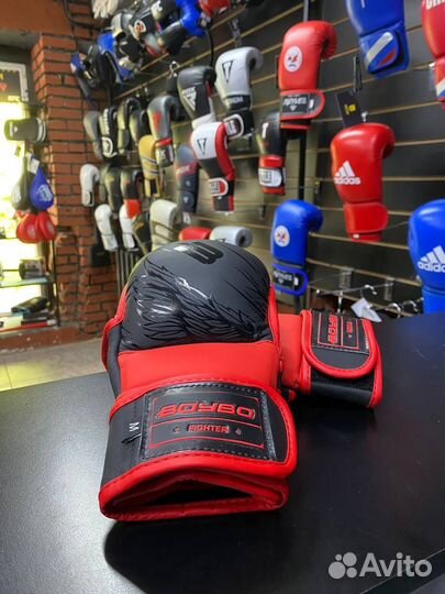 Перчатки крабы MMA BoyBo Wings Red