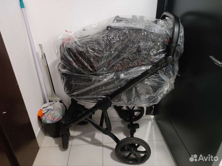 Коляска 2 в 1 экокожа