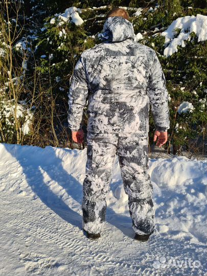 Костюм белый лес на флисе