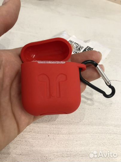 Чехол сердце для наушников airpods 1 и 2