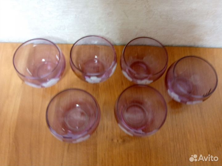 Стопки, (рюмки) советского времени цветное стекло