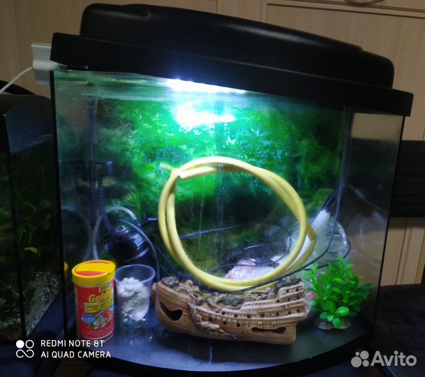 Аквариум панорамный 45л с рабками