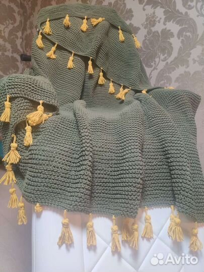 Плед вязанный