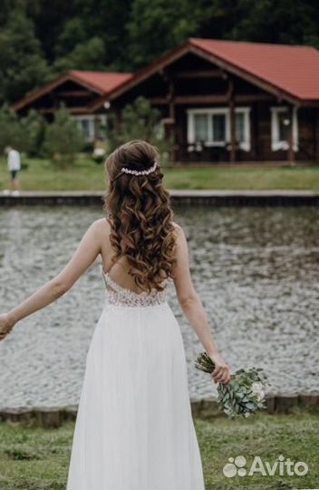 Свадебное платье в пол 42-44