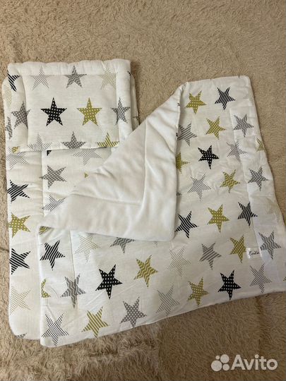 Комплект в коляску подушка матрас одеяло