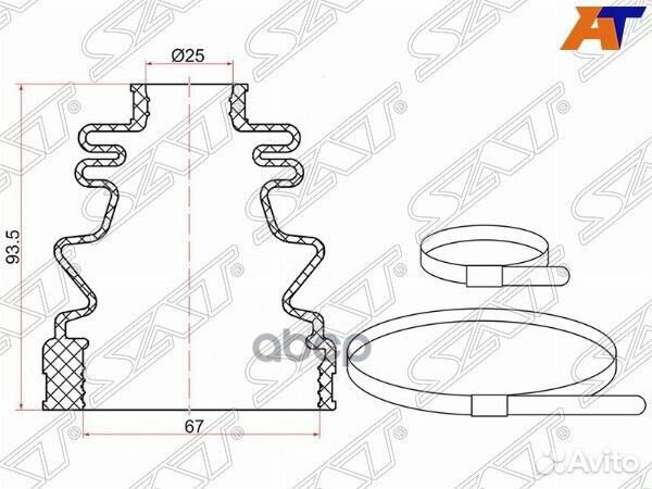 Пыльник шруса внутренний hyundai Elantra 96- LA