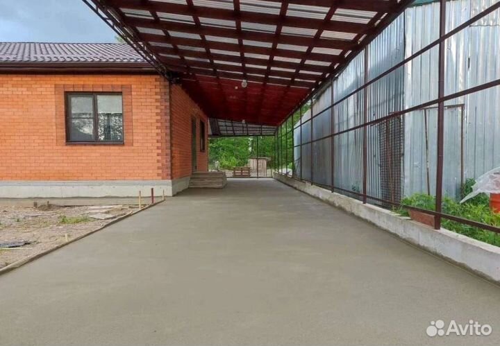 Фундаментные бетонные работы всех видов отмостки