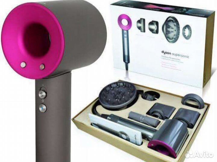 Фен dyson supersonic hd03 серый, никель, Фуксия