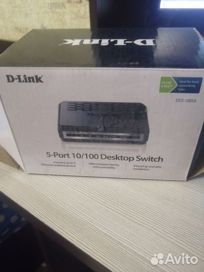 Новый Коммутатор D link des 1005A