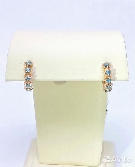 Золотые золотые серьги из красного золота 585 проб