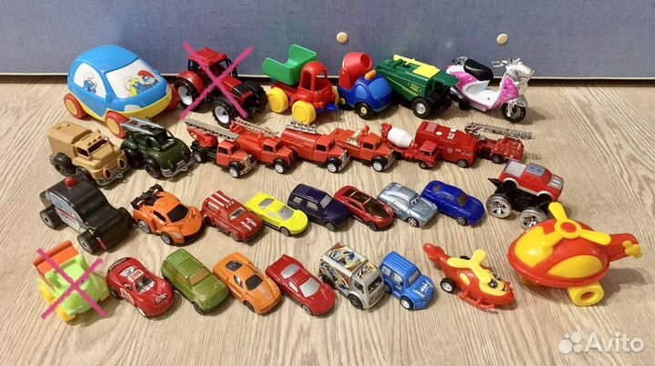 Машинки разные, трактор, автобус, техника