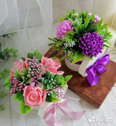 Букет из мыльных цветов