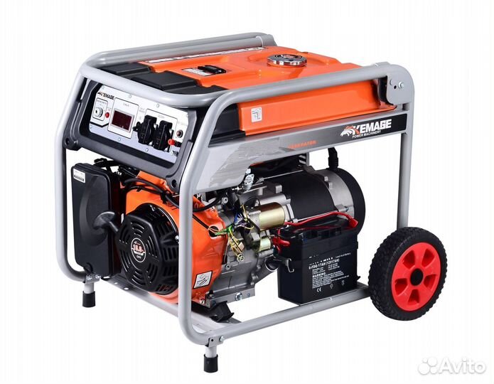 Генератор бензиновый KM9500H 7,0кВт 220В 27л.с. кн