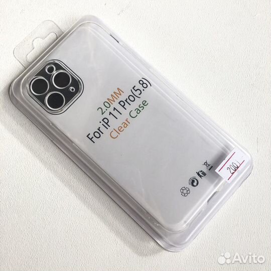 Силиконовый чехол на iPhone 11 Pro прозрачный