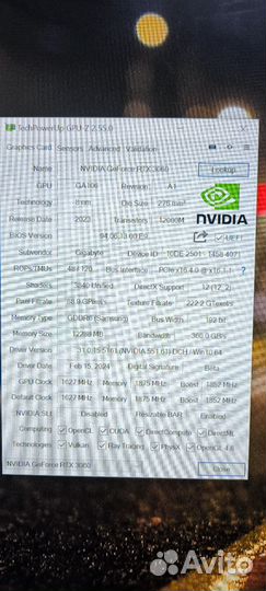 Видеокарта Gigabyte RTX3060 12gb rev 9.0