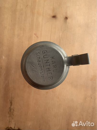 Кружка пивная старинная с крышкой Германия