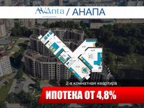 2-к. квартира, 53,8 м², 3/9 эт.