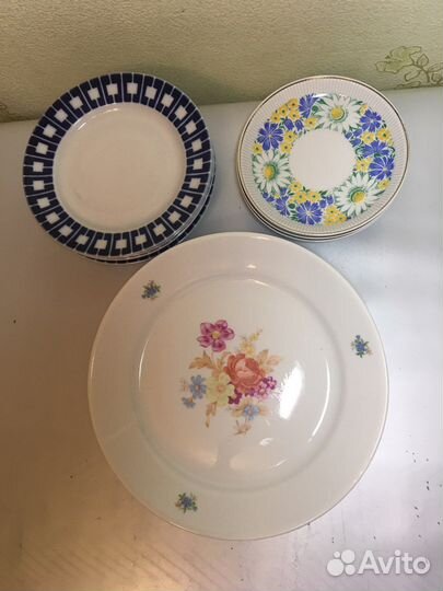 Тарелки столовые, блюдца лфз СССР винтаж