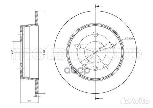 23-0833C диск тормозной задний MB W245 1.5-2.0