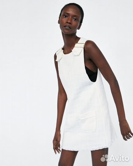 Твидовое платье zara на лето