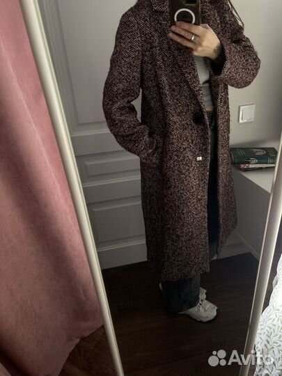 Пальто женское 42 44 винного цвета