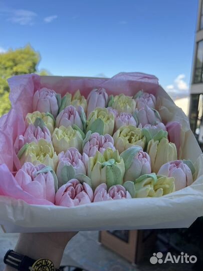 Тюльпаны из зефира