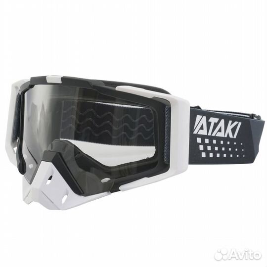 Очки для мотокросса ataki select белые