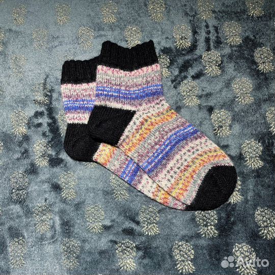 Носки ручной вязки шерстяные