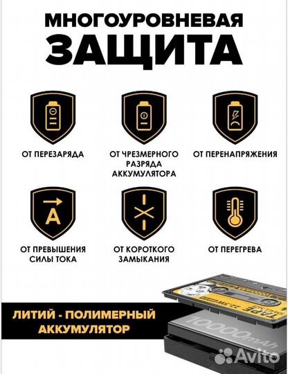 Внешний аккумулятор power bank 10000 mAh