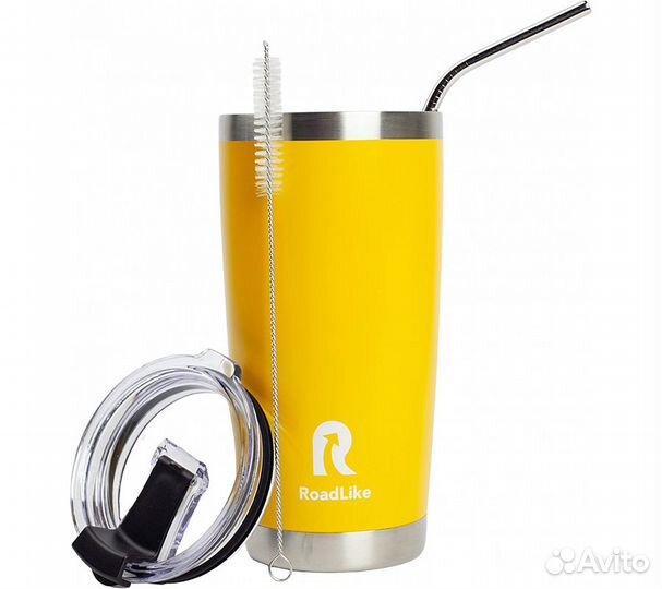 Термокружка RoadLike City Mug 570мл, желтый