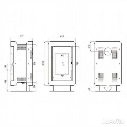 Печь-камин Defro Home Oval