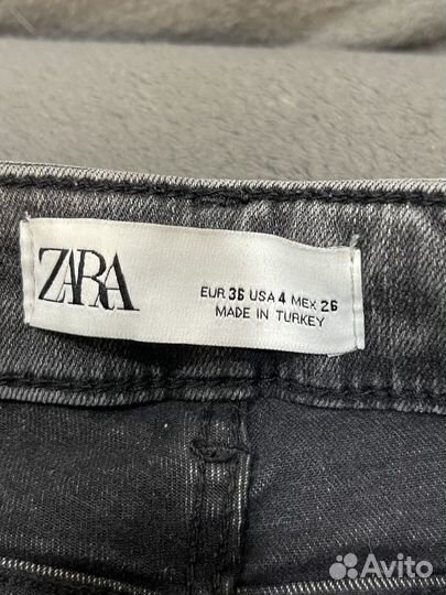 Джинсы Zara skinny grey