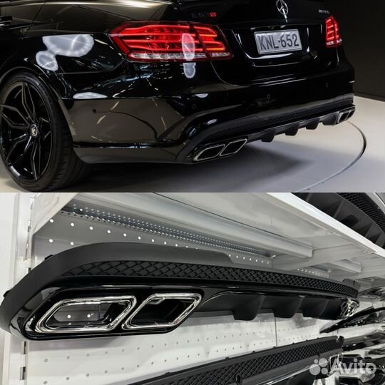 Диффузор на задний бампер mercedes w212