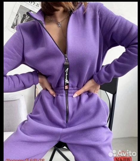 Комбинезон из футера с начесом