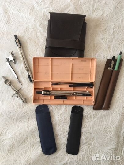 Канцелярские товары ссср.Пеналы,точилки,циркули,ст