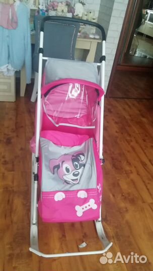 Детские санки с колесами