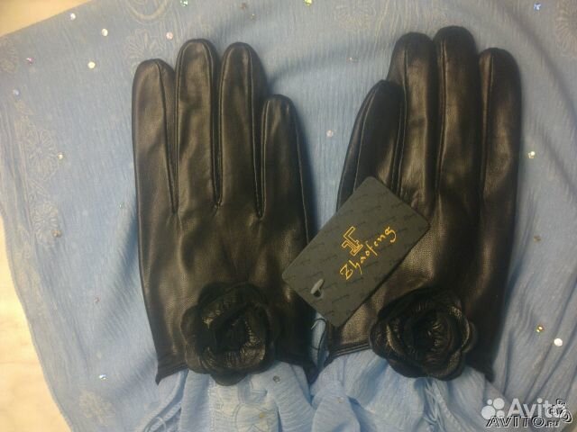 Перчатки. Кожа. Укороченная модель. Размер 8