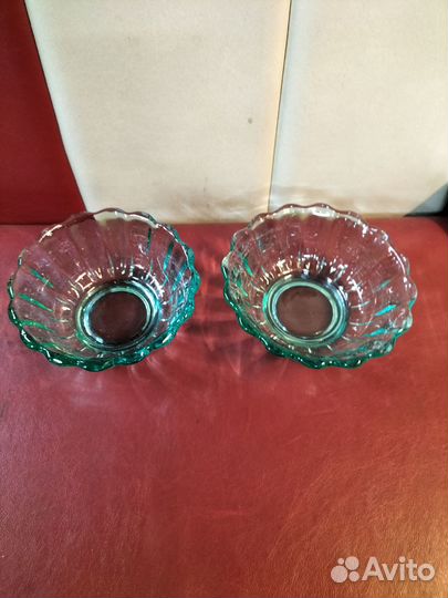 Салатники, конфетницы и блюдца цветное стекло СССР