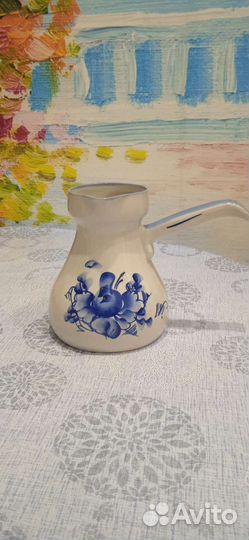 Турка фарфоровая гжель