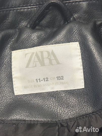 Кожаная куртка zara для девочки