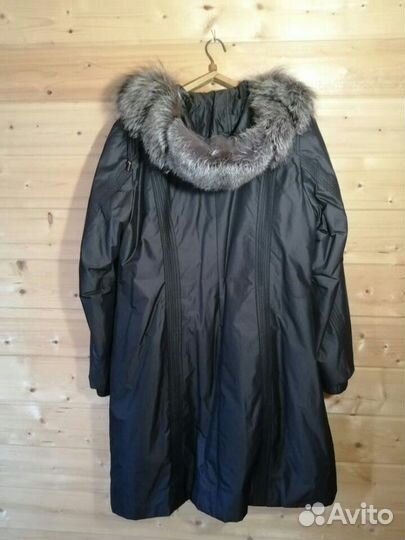 Пальто на кролике с чернобуркой